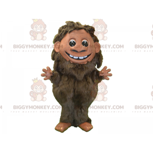 Costume da mascotte uomo peloso marrone BIGGYMONKEY™. Costume