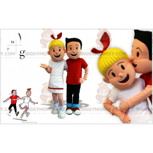 2 BIGGYMONKEY™s maskot av Bob och Bobettes berömda seriefigurer