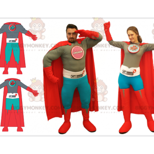 2 costumes de superhéros pour un homme et une femme -