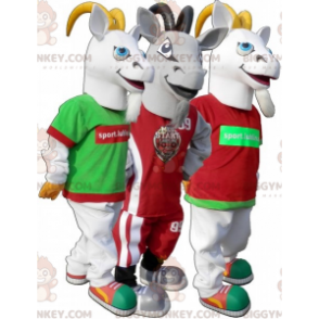 3 mascote de cabras de cabras de carneiros BIGGYMONKEY™s. Conjunto de 3 mascotes BIGGYMONKEY™s - BiggyMonkey.com