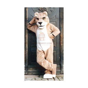 Béžový kostým maskota lvice BIGGYMONKEY™