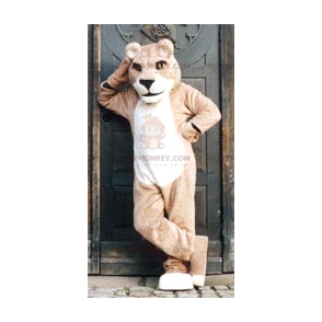 Béžový kostým maskota lvice BIGGYMONKEY™ – Biggymonkey.com