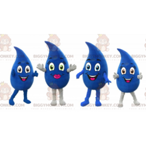 4 gigantyczne niebieskie krople wody maskotka BIGGYMONKEY™ 2