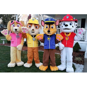 4 BIGGYMONKEY™s mascot dogs a fireman a policeman a worker… -