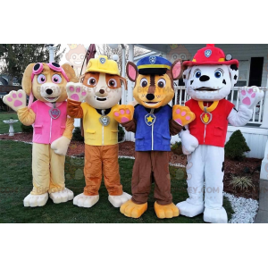 4 mascote do BIGGYMONKEY™ persegue um bombeiro um policial um