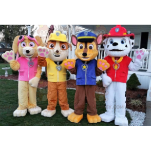 4 cani mascotte di BIGGYMONKEY un vigile del fuoco un