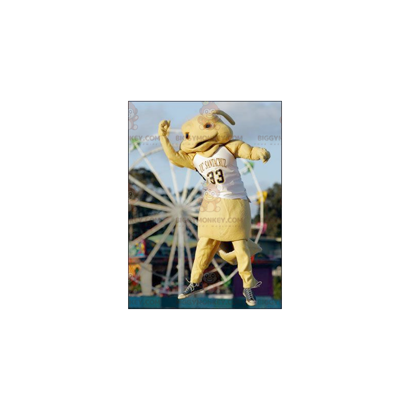 Costume de mascotte BIGGYMONKEY™ de lapin de créature jaune -