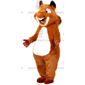 Costume de mascotte BIGGYMONKEY™ d'écureuil marron et blanc