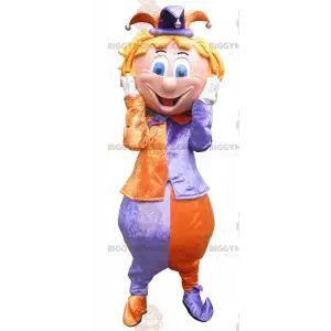 Very Colorful Jester Trickster BIGGYMONKEY™ Mascot Costume –