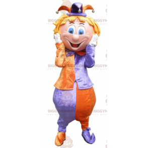 Molto colorato costume mascotte Jester Trickster BIGGYMONKEY™ -