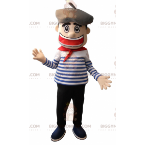 Sailor Sailor BIGGYMONKEY™ mascottekostuum met baret -