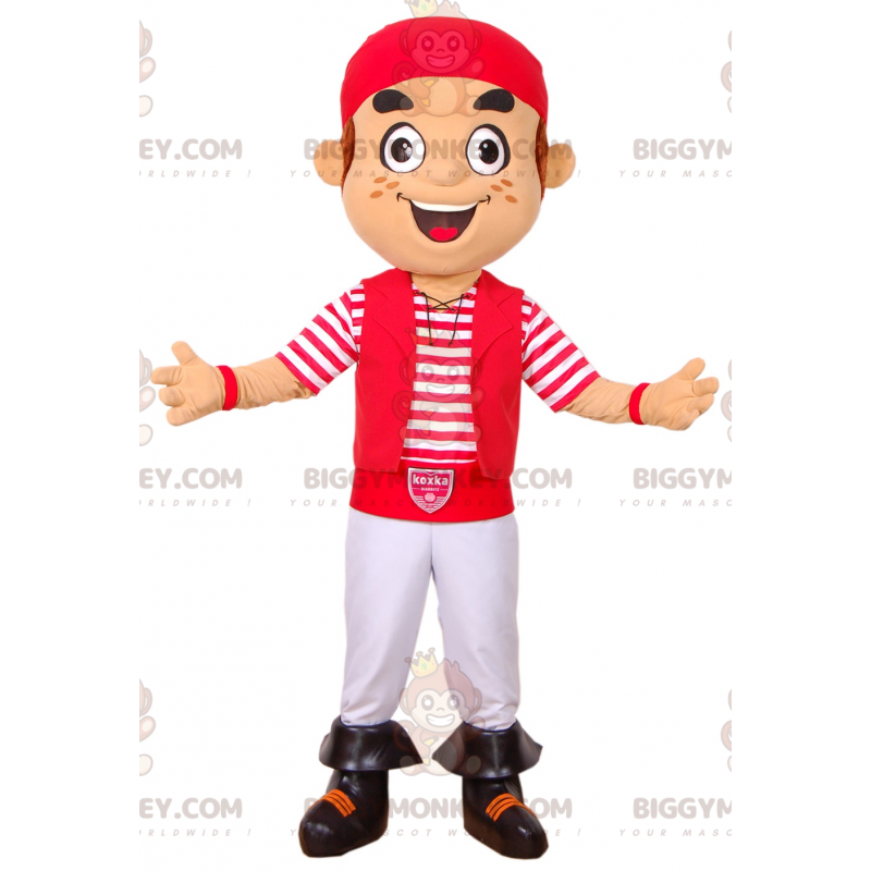 Costume de mascotte BIGGYMONKEY™ de corsaire de Koxka Biarritz Costume de mascotte BIGGYMONKEY™ de corsaire de Koxka Biarritz