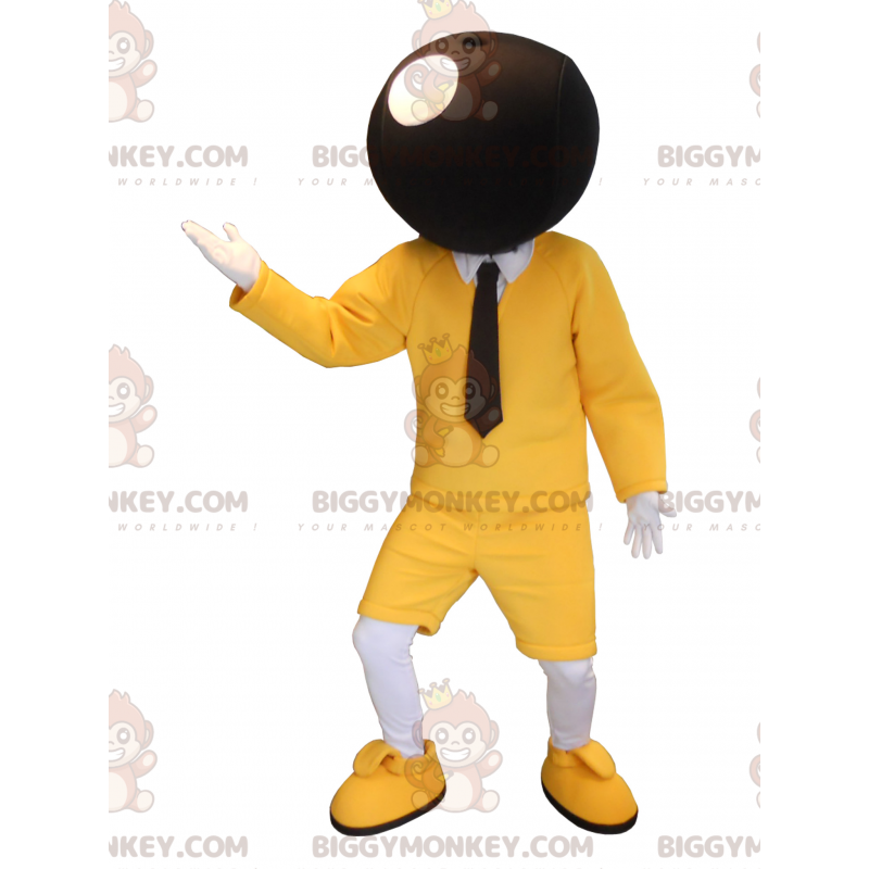 BIGGYMONKEY™ Bic Mascot Costume. BIGGYMONKEY™ yellow and black