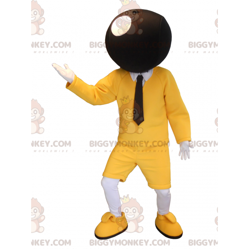 BIGGYMONKEY™ Bic Mascot Costume. BIGGYMONKEY™ yellow and black BIGGYMONKEY™ Bic Mascot Costume. BIGGYMONKEY™ yellow and black