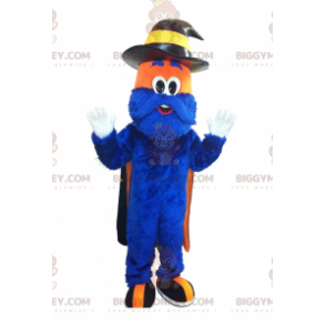 BIGGYMONKEY™ CCR basketball mascot costume. Blue Snowman Wizard