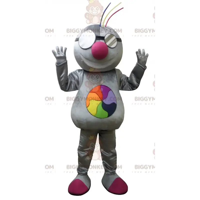 Στολή μασκότ Rainbow Mole Grey Mole BIGGYMONKEY™ - Στολή μασκότ Rainbow Mole Grey Mole BIGGYMONKEY™ -