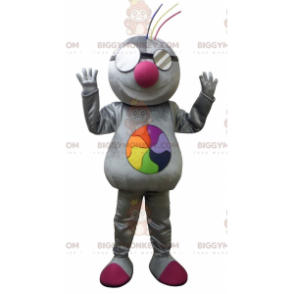 Στολή μασκότ Rainbow Mole Grey Mole BIGGYMONKEY™ - Ζώα του δάσους - BIGGYMONKEY_07870 - BiggyMonkey.com