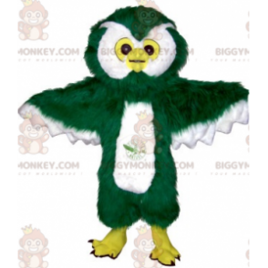 Giant Hairy Green and White Owl BIGGYMONKEY™ Mascot Costume –