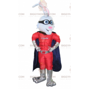 Traje de mascote de coelho super-herói BIGGYMONKEY™ com faixa