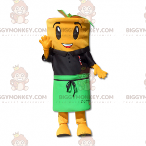 Fantasia de mascote laranja cenoura BIGGYMONKEY™ com camisa