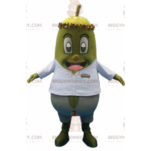 BIGGYMONKEY™ Hugo Reitzel Maskottchenkostüm. Pickle BIGGYMONKEY™ Maskottchen-Kostüm mit Hemd - BiggyMonkey.com