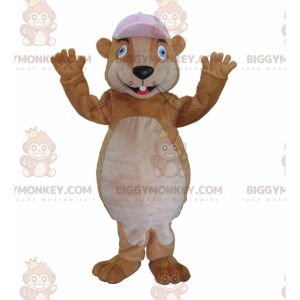 Brown Hamster Groundhog Rodent BIGGYMONKEY™ Mascot Costume -