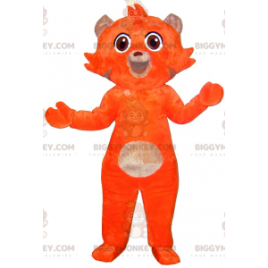 Soft and Cute Orange and Beige Cat BIGGYMONKEY™ Mascot Costume