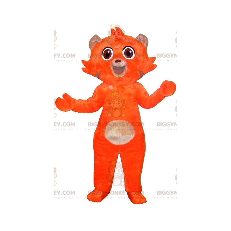 Costume de mascotte BIGGYMONKEY™ de chat orange et beige doux Costume de mascotte BIGGYMONKEY™ de chat orange et beige doux