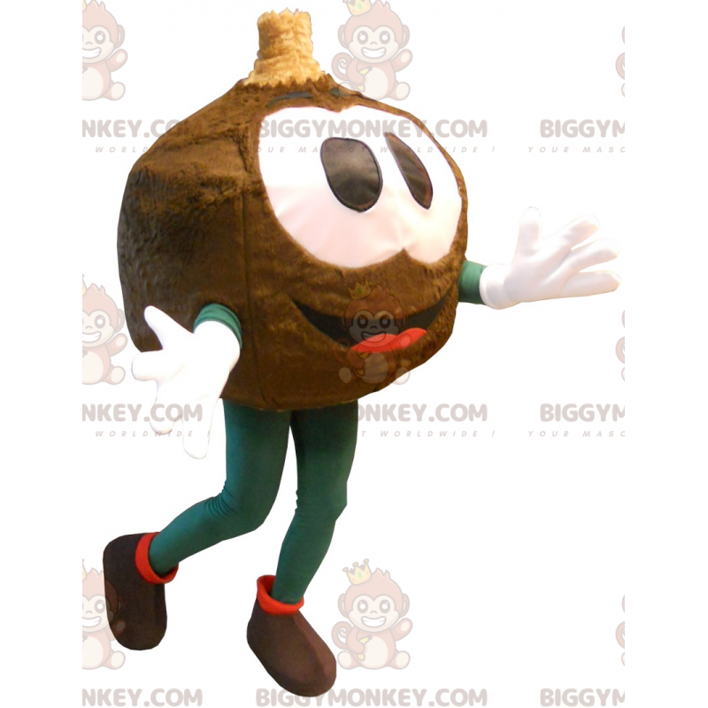 BIGGYMONKEY™ maskotkostume af meget smilende rund mand. Fuldt BIGGYMONKEY™ maskotkostume af meget smilende rund mand. Fuldt