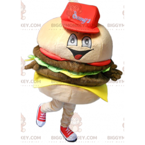 Costume de mascotte BIGGYMONKEY™ de hamburger géant très