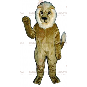 Brown and White Lion BIGGYMONKEY™ Mascot Costume -