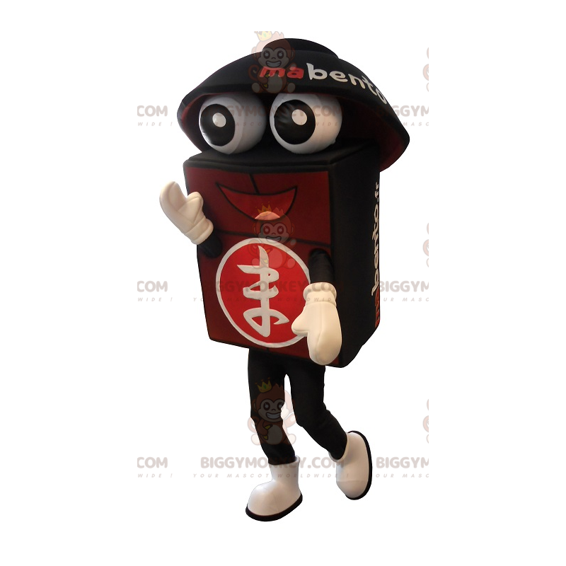 Costume da mascotte Bento gigante nero e rosso BIGGYMONKEY™ - Costume da mascotte Bento gigante nero e rosso BIGGYMONKEY™ -