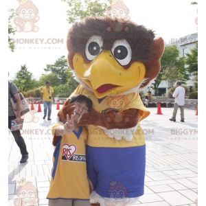 Giant Brown and White Bird BIGGYMONKEY™ Mascot Costume -