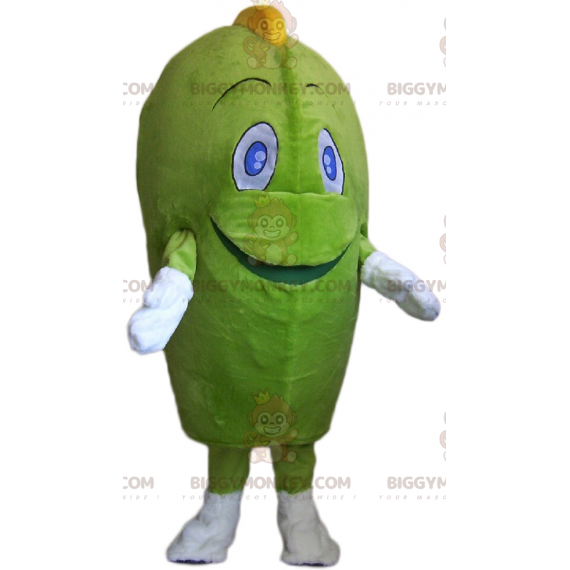Traje de mascote gigante de vegetais verdes monstro
