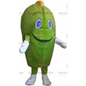 Traje de mascote gigante de vegetais verdes monstro