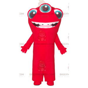 BIGGYMONKEY™ 3-äugiges rotes Alien-Maskottchen-Kostüm -