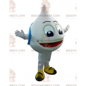 Big Giant White Blob BIGGYMONKEY™ maskotdräkt. Jätte vit droppe