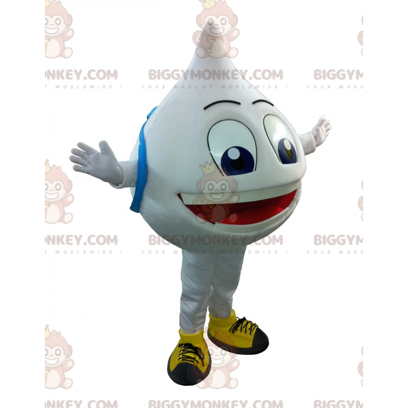 Big Giant White Blob BIGGYMONKEY™ Maskottchen-Kostüm. Riesiger weißer Tropfen - BiggyMonkey.com