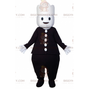 Traje de mascote BIGGYMONKEY™ vestido de preto. Traje de mascote BIGGYMONKEY™ Playmobil - BiggyMonkey.com