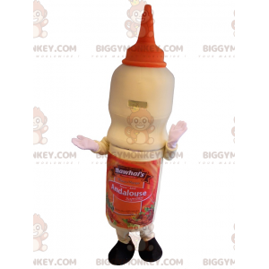 Costume de mascotte BIGGYMONKEY™ de sauce andalouse géante.