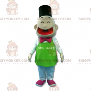 Japanese man BIGGYMONKEY™ mascot costume. Sushi BIGGYMONKEY™