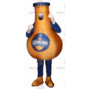 Costume de mascotte BIGGYMONKEY™ de bouteille d'Orangina