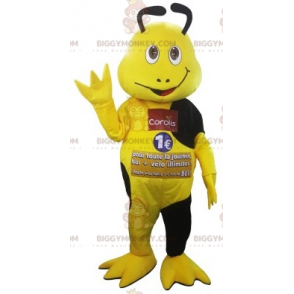 Gul och svart Coralis Insect BIGGYMONKEY™ maskotdräkt.