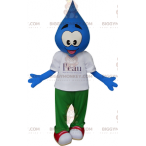 Disfraz de mascota Blue Drop BIGGYMONKEY™. Disfraz de mascota
