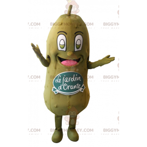 Costume de mascotte BIGGYMONKEY™ de cornichon vert géant. Le