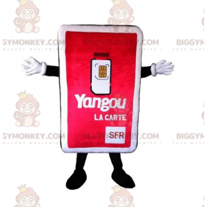 Phone Sim Card BIGGYMONKEY™ Mascot Costume. Telephony