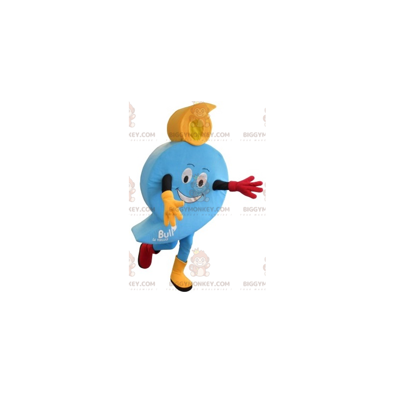 BIGGYMONKEY™ maskotdräkt i form av en blå bubbla. Siffra 9 - BIGGYMONKEY™ maskotdräkt i form av en blå bubbla. Siffra 9 -