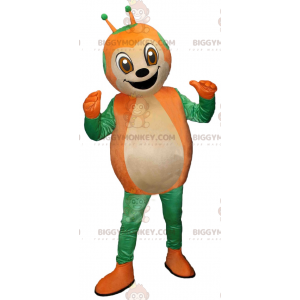 Cute Smiling Green and Orange Ladybug BIGGYMONKEY™ Mascot