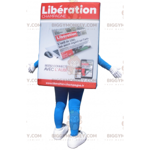 Costume de mascotte BIGGYMONKEY™ de journal de magazine.