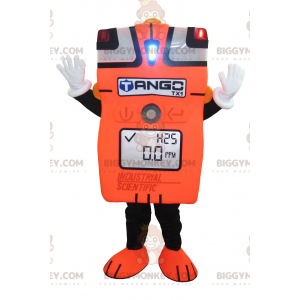 Amperímetro gigante naranja y negro Disfraz de mascota